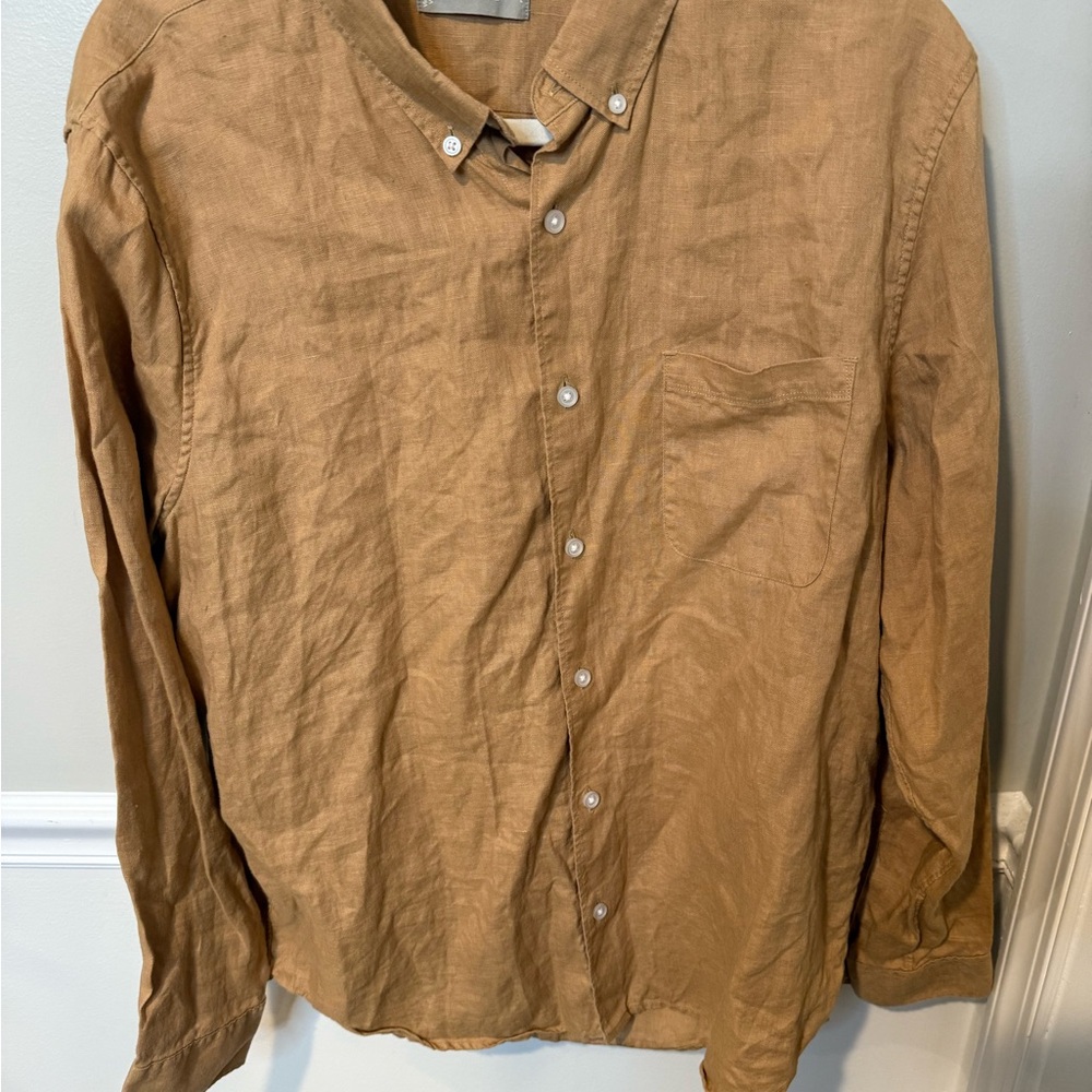 Everlane Mustard Casual Button-Down Shirt